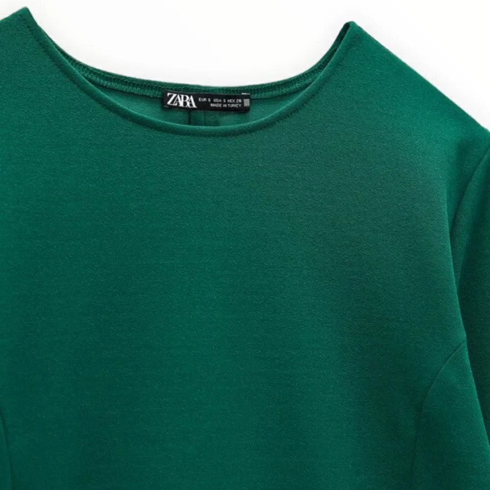 ZARA | Green | MINIMAL SHORT DRESS - Picture 4 of 8